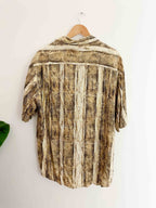 Vintage Brown Alpenland hawaii short sleeve medium shirt