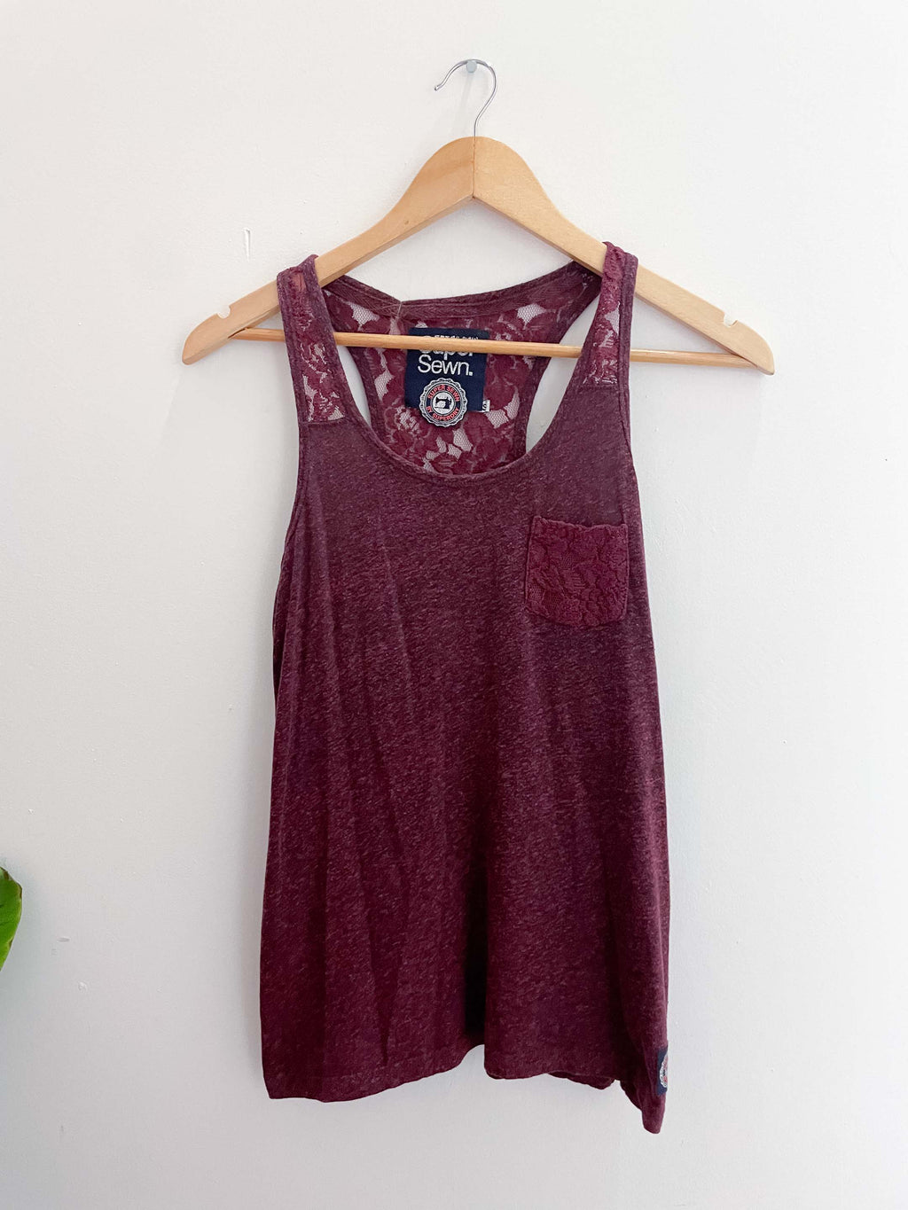 Vintage superdry women sleeveless brown small top