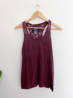 Vintage superdry women sleeveless brown small top