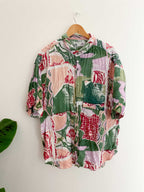 Vintage mens new fast abstract pattern multi shirt size XXL