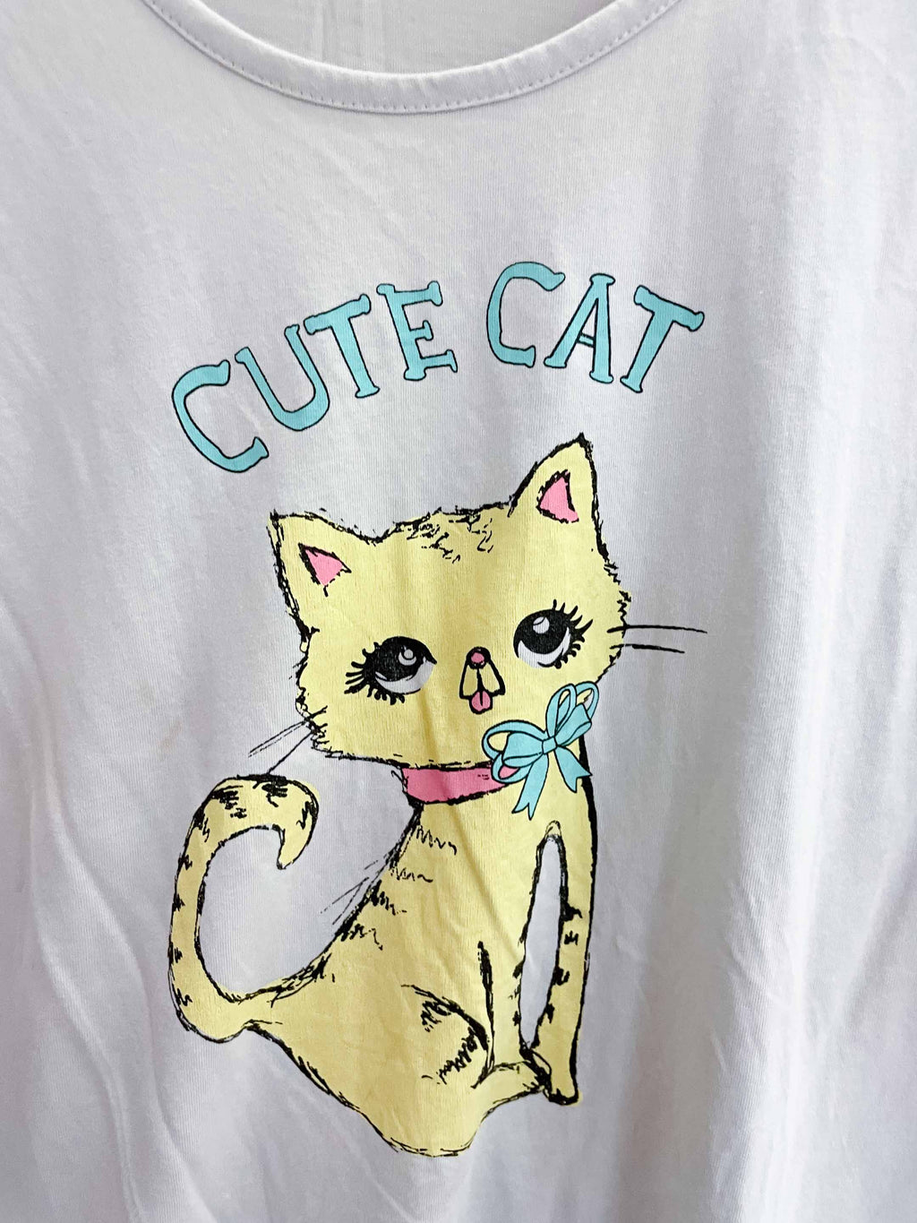 Vintage secret possessions cute cat graphics white xl tshirt