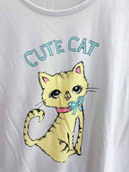 Vintage secret possessions cute cat graphics white xl tshirt