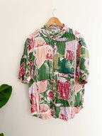 Vintage mens new fast abstract pattern multi shirt size XXL