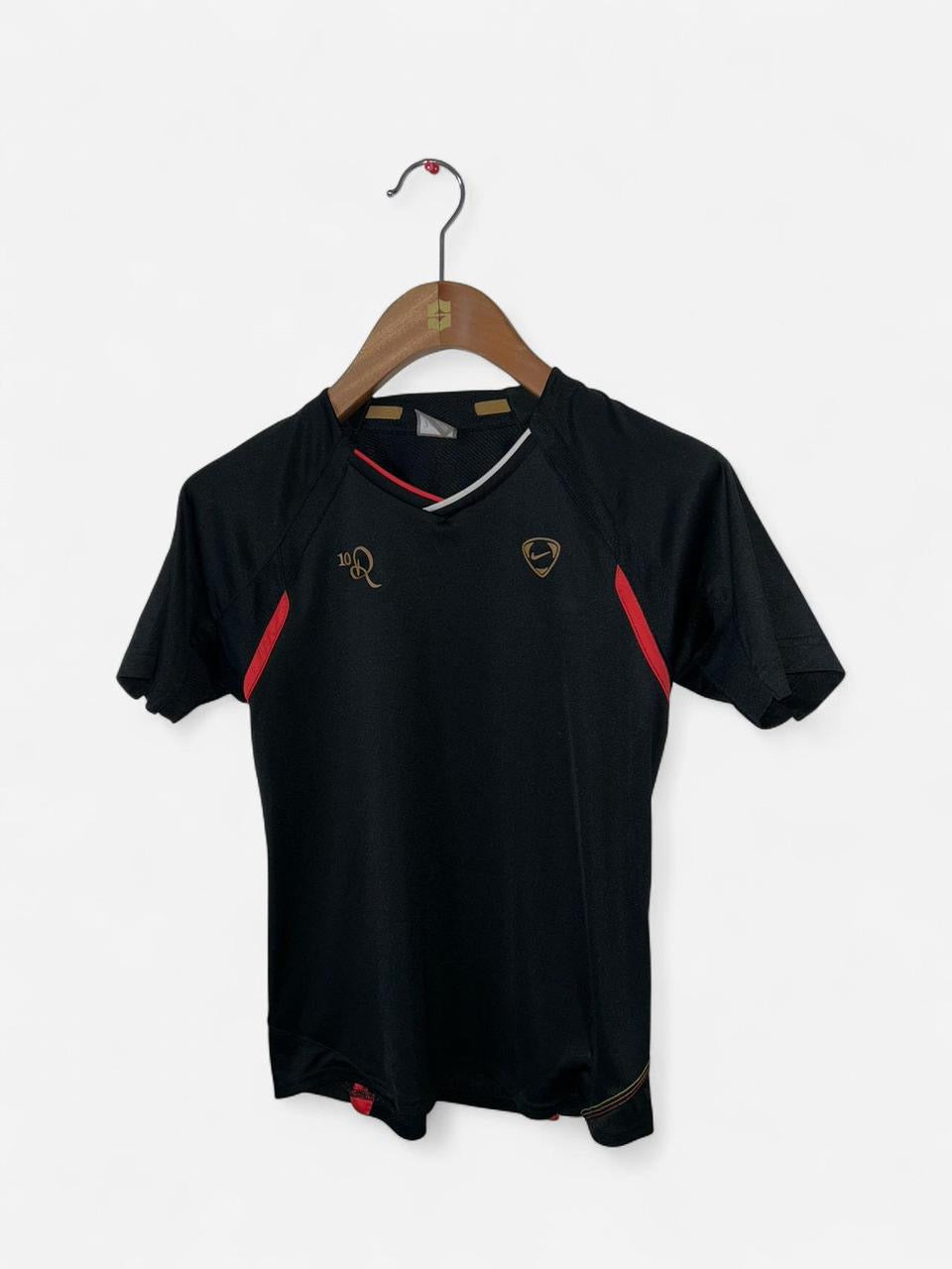 black Nike Ronaldinho 2006-07 Total 90 football training shirt with red and gold accents