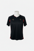 black Nike Ronaldinho 2006-07 Total 90 football training shirt with red and gold accents