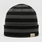 Striped Knit Adventure grey  and black Beanie SKU 7298