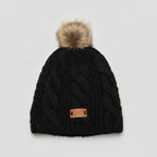 Black Abey tradition Chunky Knit Beanie SKU 7290