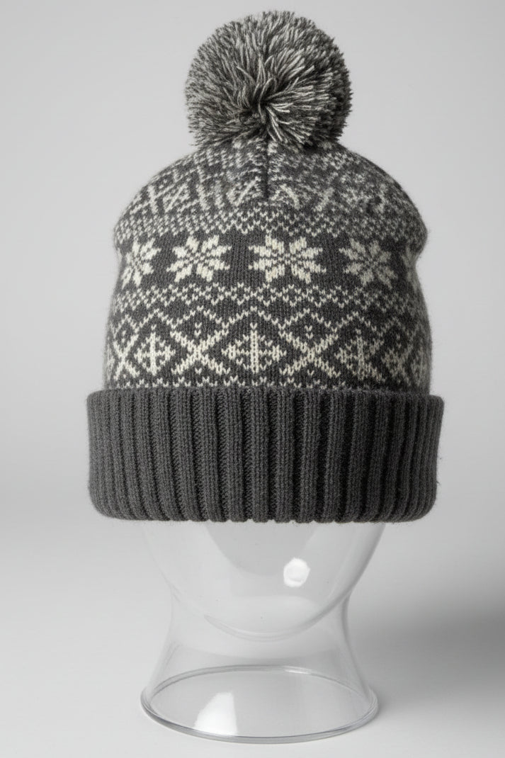 classic patterned knit beanie SKU 7314