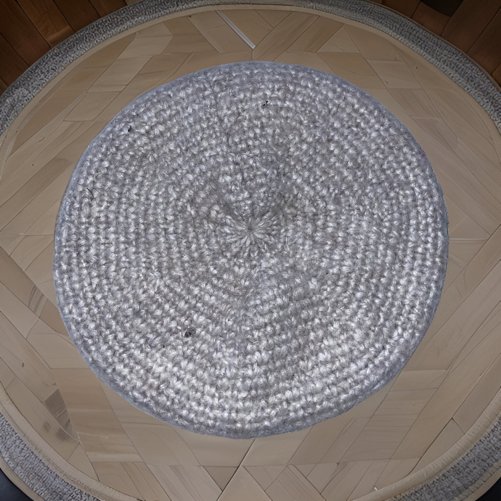 Vintage Knitted cream womens zara beret