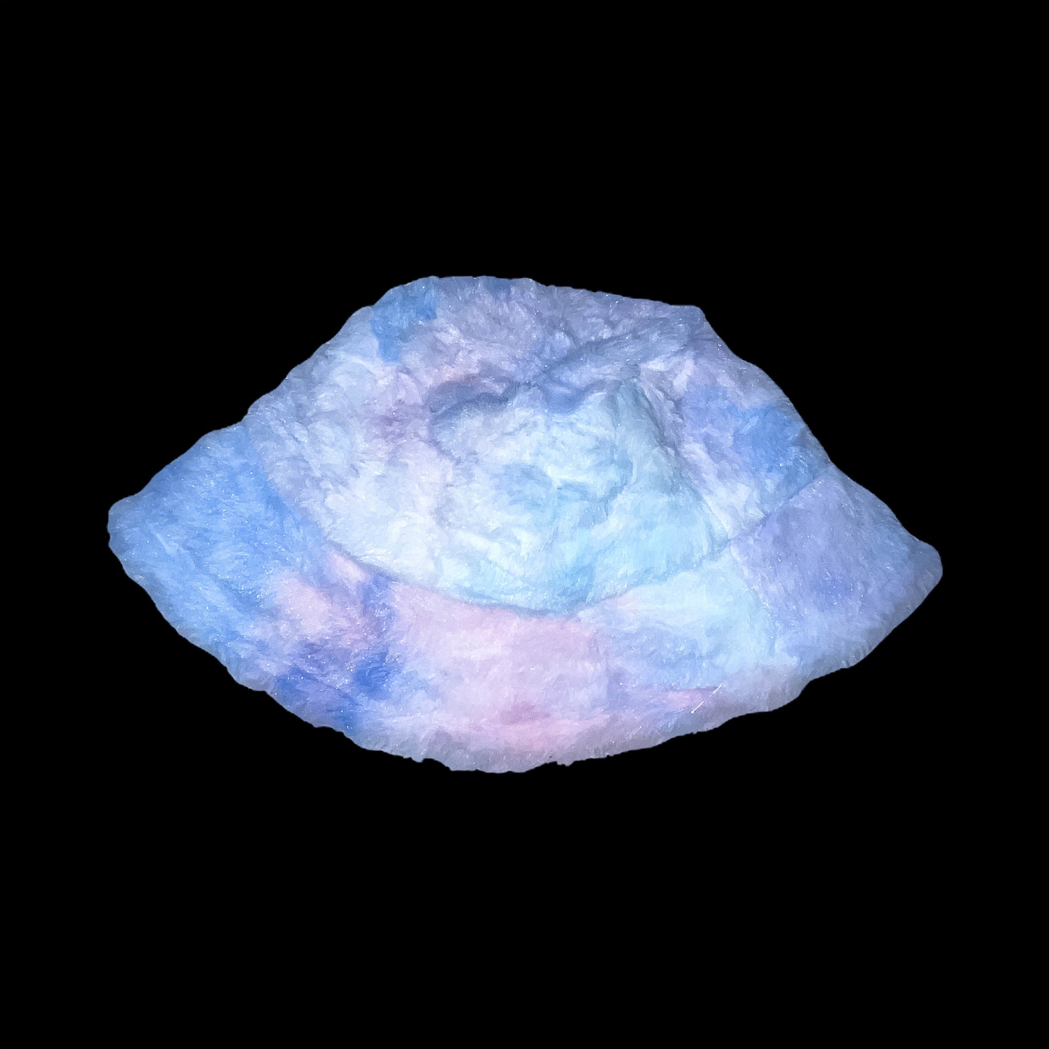 Vintage fluffy rainbow bucket hat