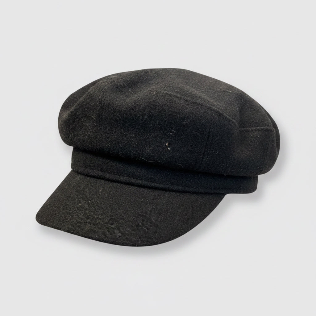 Vintage y2k bakers boy black hat| One size| SKU 1060