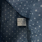 Vintage Valleygirl blue Polka Dot Denim Button Up Shirt in S/M|L27 W17| SKU 5421