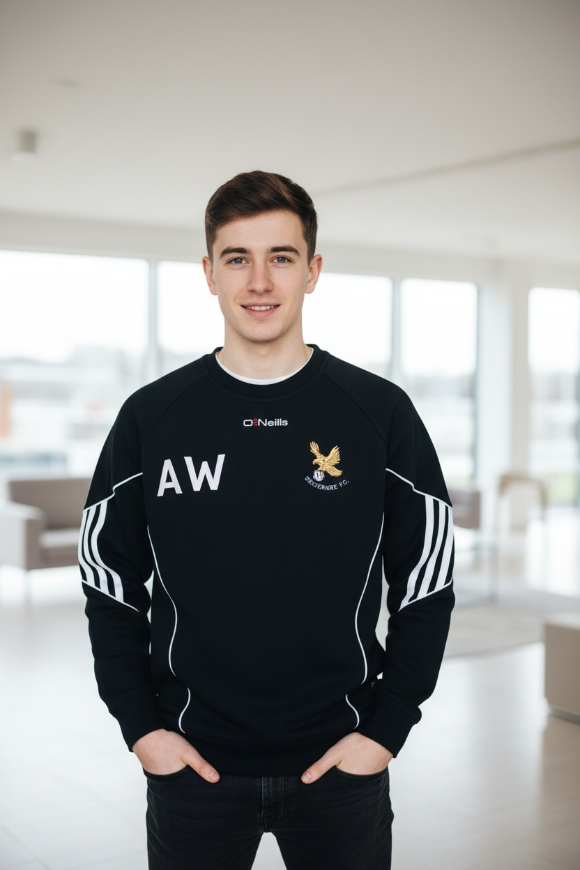 Vintage kid 9-10yrs Black Belverde FC O'neill sweatshirt |L24 W19|SKU 6706