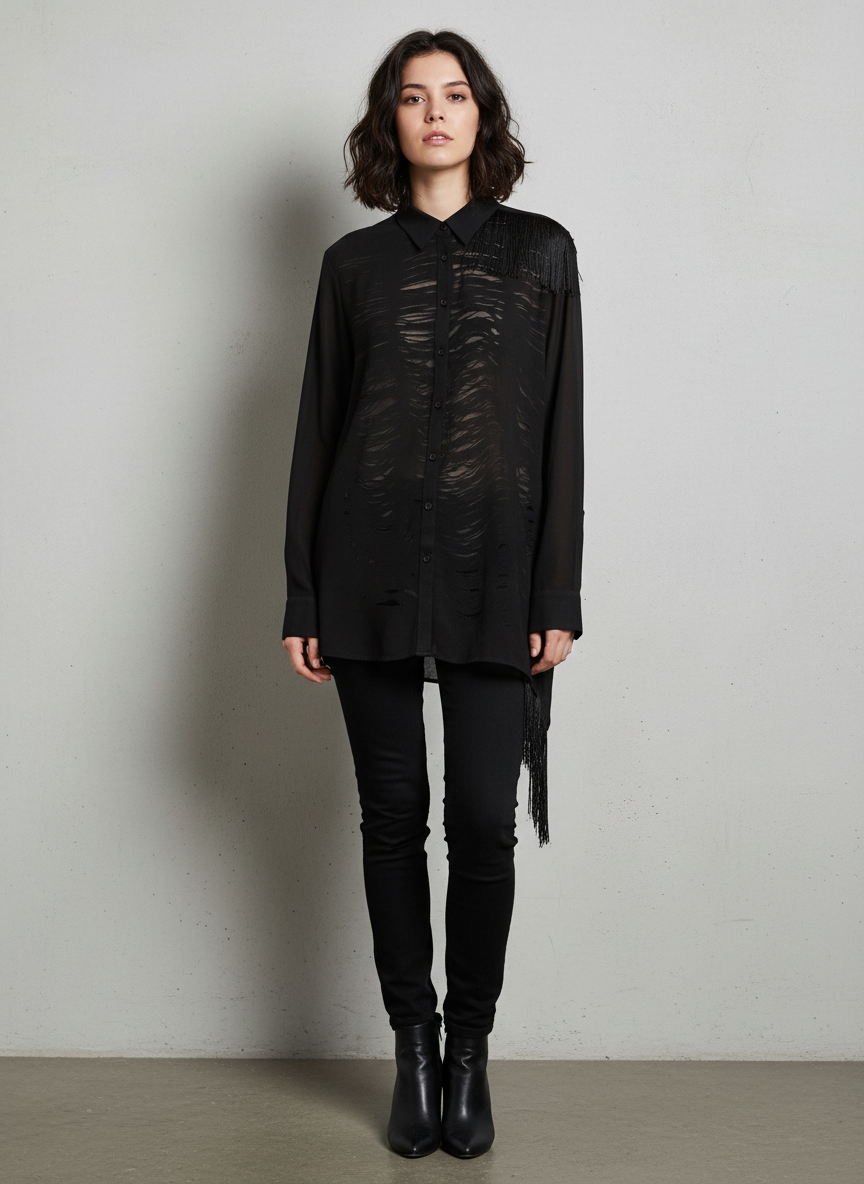 Rubynee Vintage y2k long sleeve black shirt
