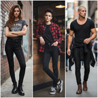 Vintage women Topshop Black Eyelet Jamie skinny studded Jeans W 26 L 34 Sku 6864