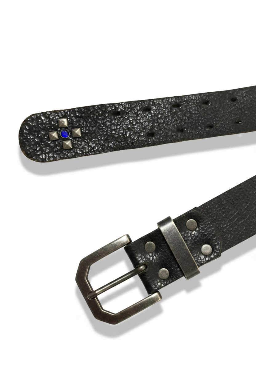 Rachels Closet Vintage studded leather black belts