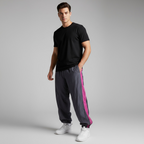 Vintage 90's Hot Purp + Blue Warm-up Pants Men's M Nylon ShellWarm lining W32L32 SKU 6028