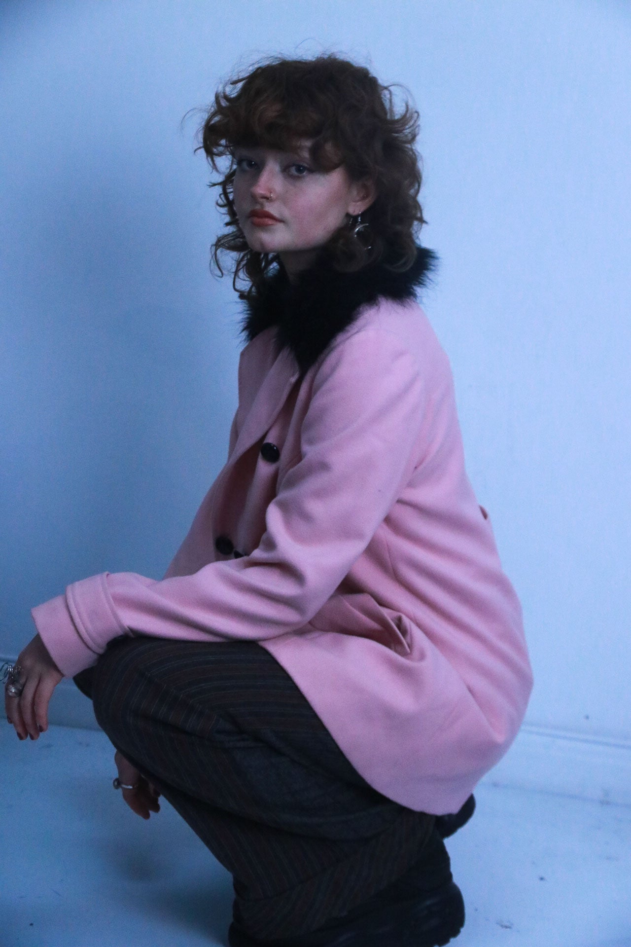 Rubynee Vintage pink trench coat 