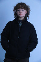 Rubynee vintage black puffed zip up jacket