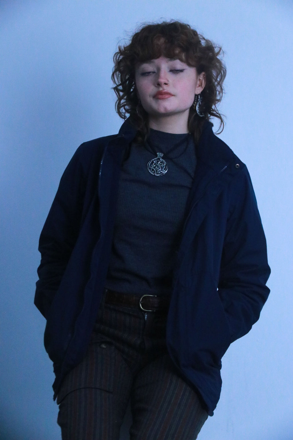 Rubynee Vintage blue waterproof jacket
