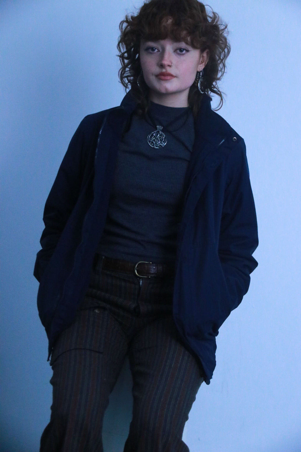 Rubynee Vintage blue waterproof jacket