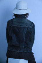 Rubynee Vintage thick brown leather jacket