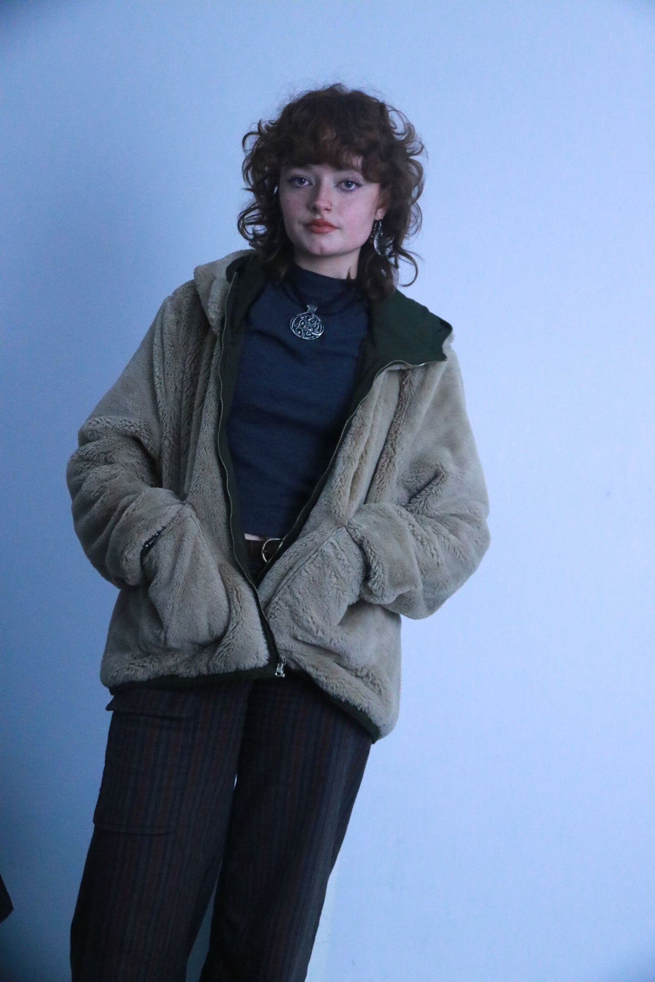 Rubynee vintage reversible brown and cream jacket