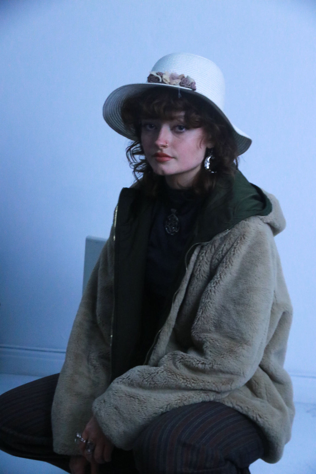 Rubynee vintage reversible brown and cream jacket