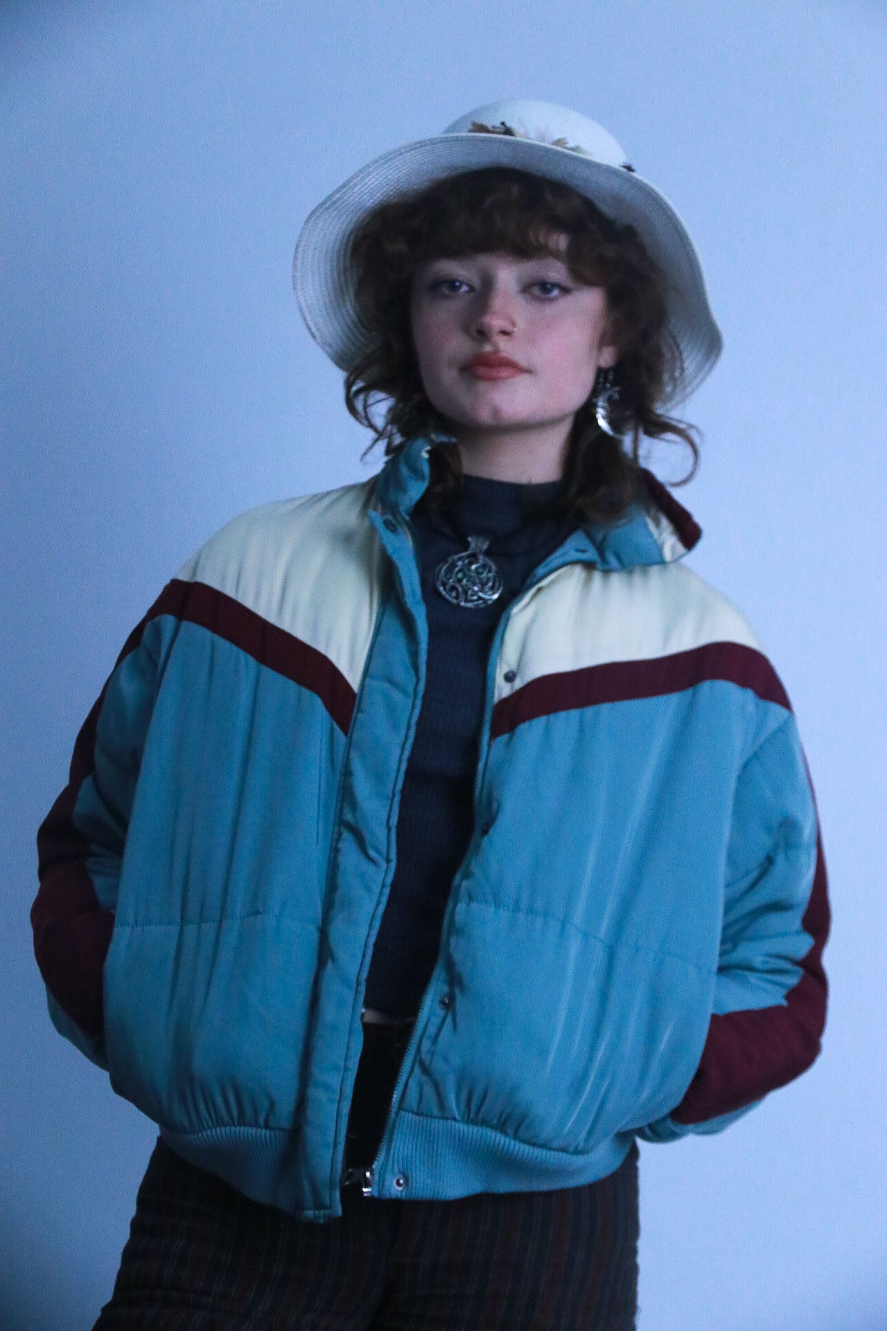 Rubynee Vintage puffed multi color jacket