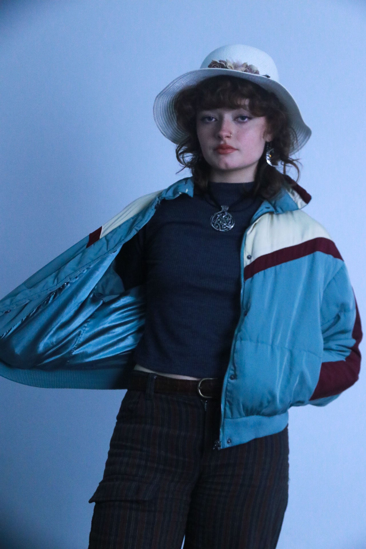 Rubynee Vintage puffed multi color jacket