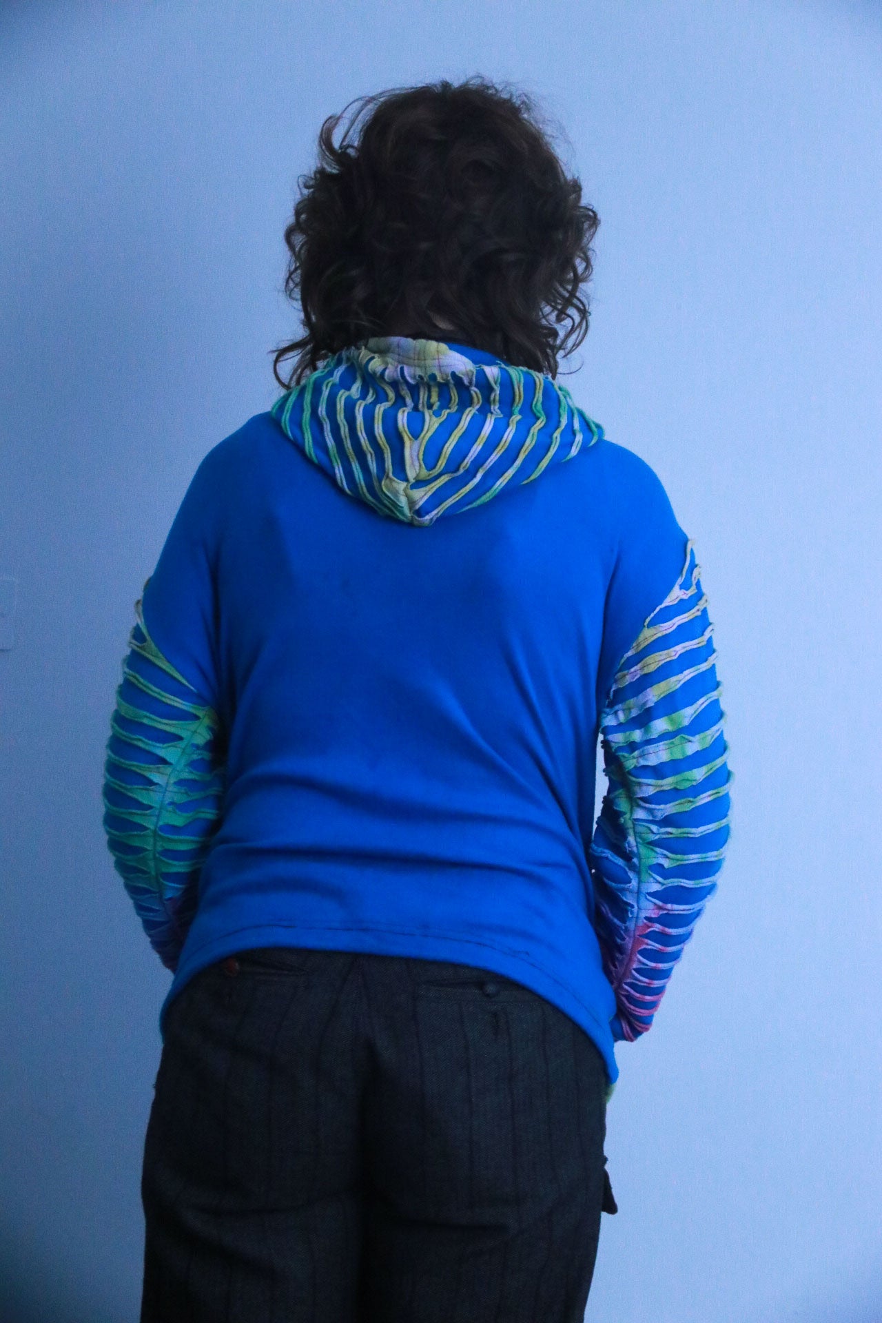 Rubynee vintage multi  color zip up hoodie jacket