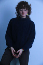 Rubynee Vintage thick wool blue sweatshirt