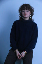 Rubynee Vintage thick wool blue sweatshirt