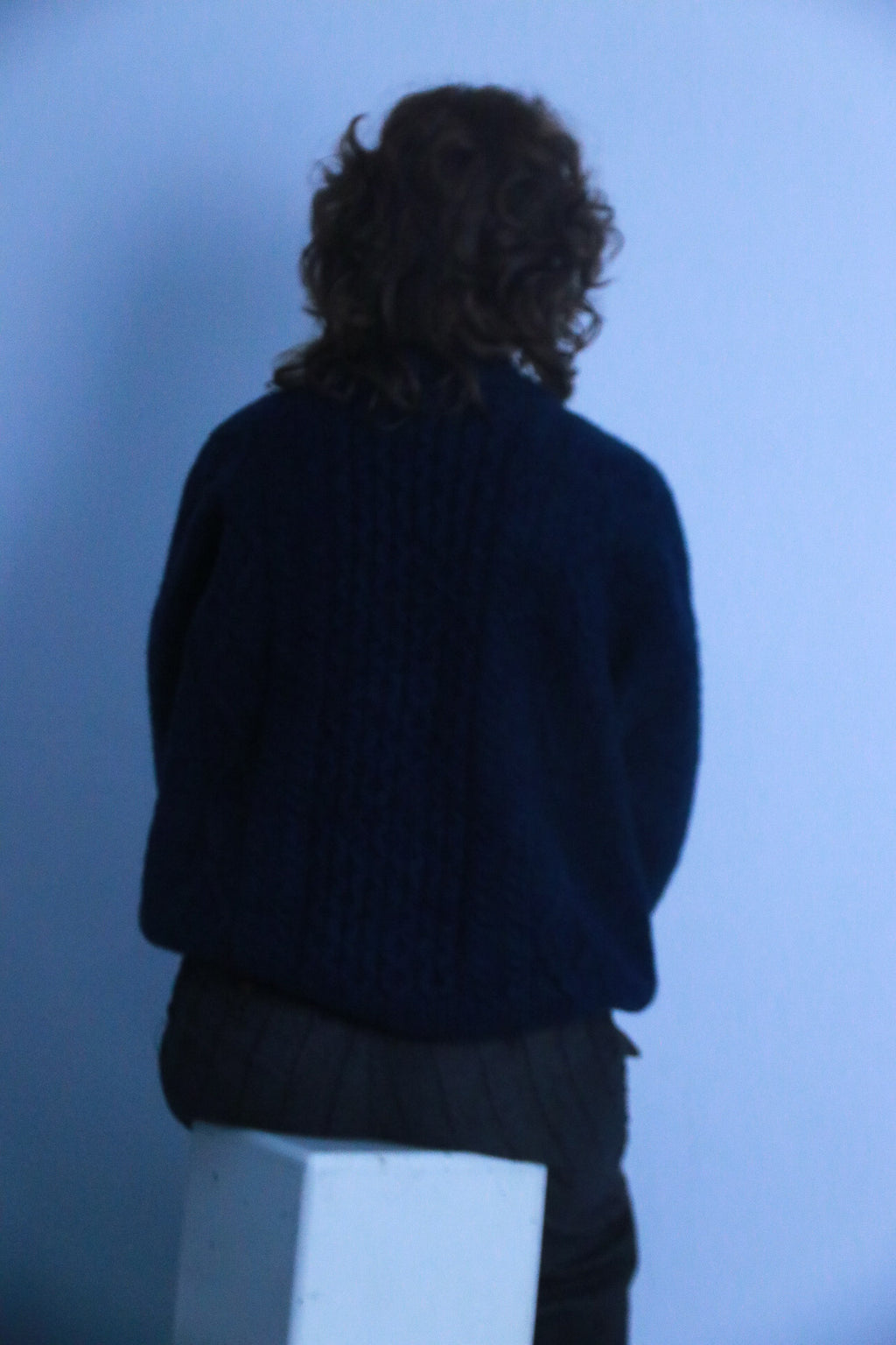 Rubynee Vintage thick wool blue sweatshirt