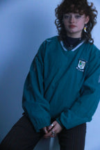 vintage green vneck sweatshirt