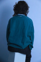 vintage green vneck sweatshirt