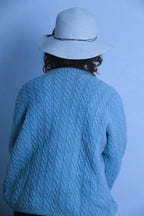 Rubynee vintage blue wool sweatshirt