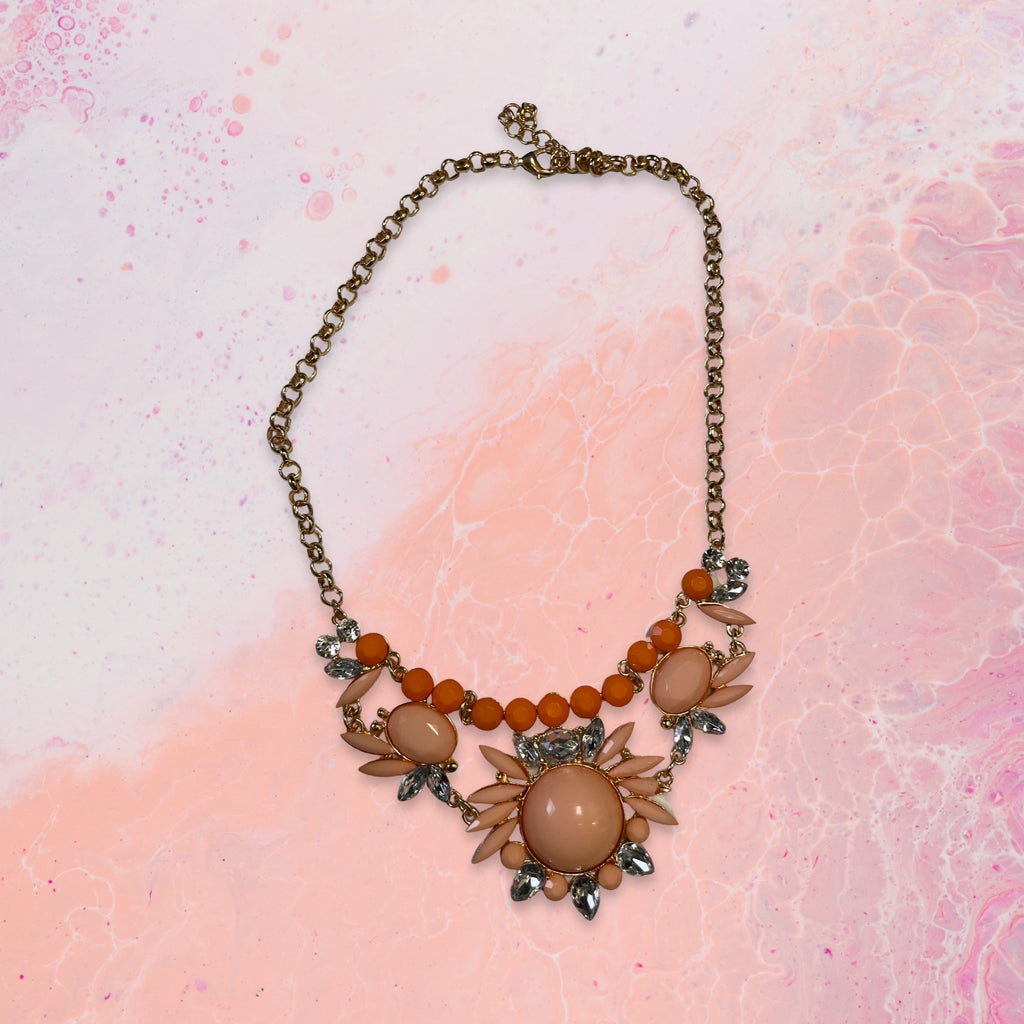 GOAH Peach orange womens necklaces 