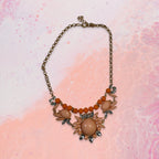 GOAH Peach orange womens necklaces 