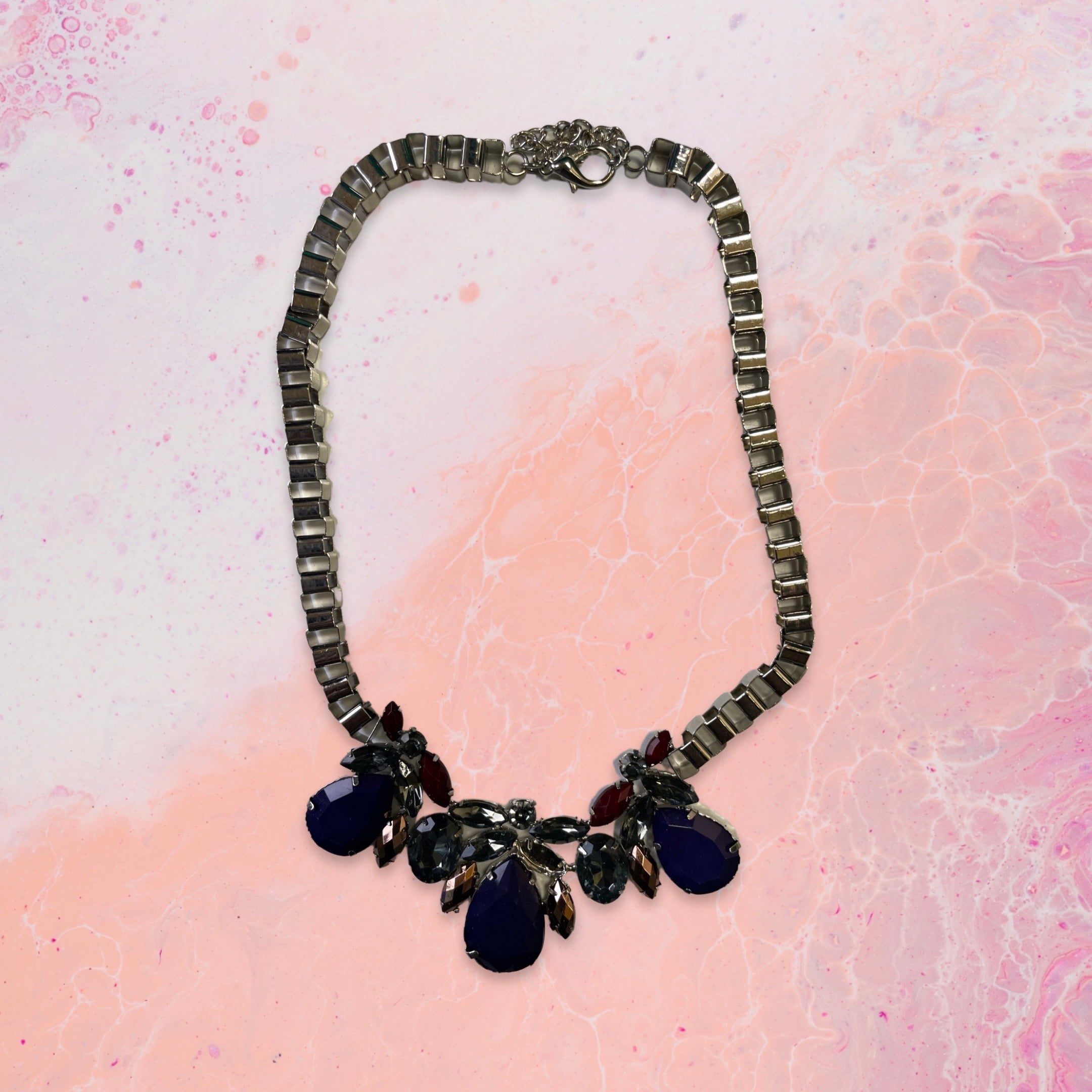 GOAH Purple Studded Gold womens necklace