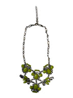 GOAH Green and Silver studded womens necklace