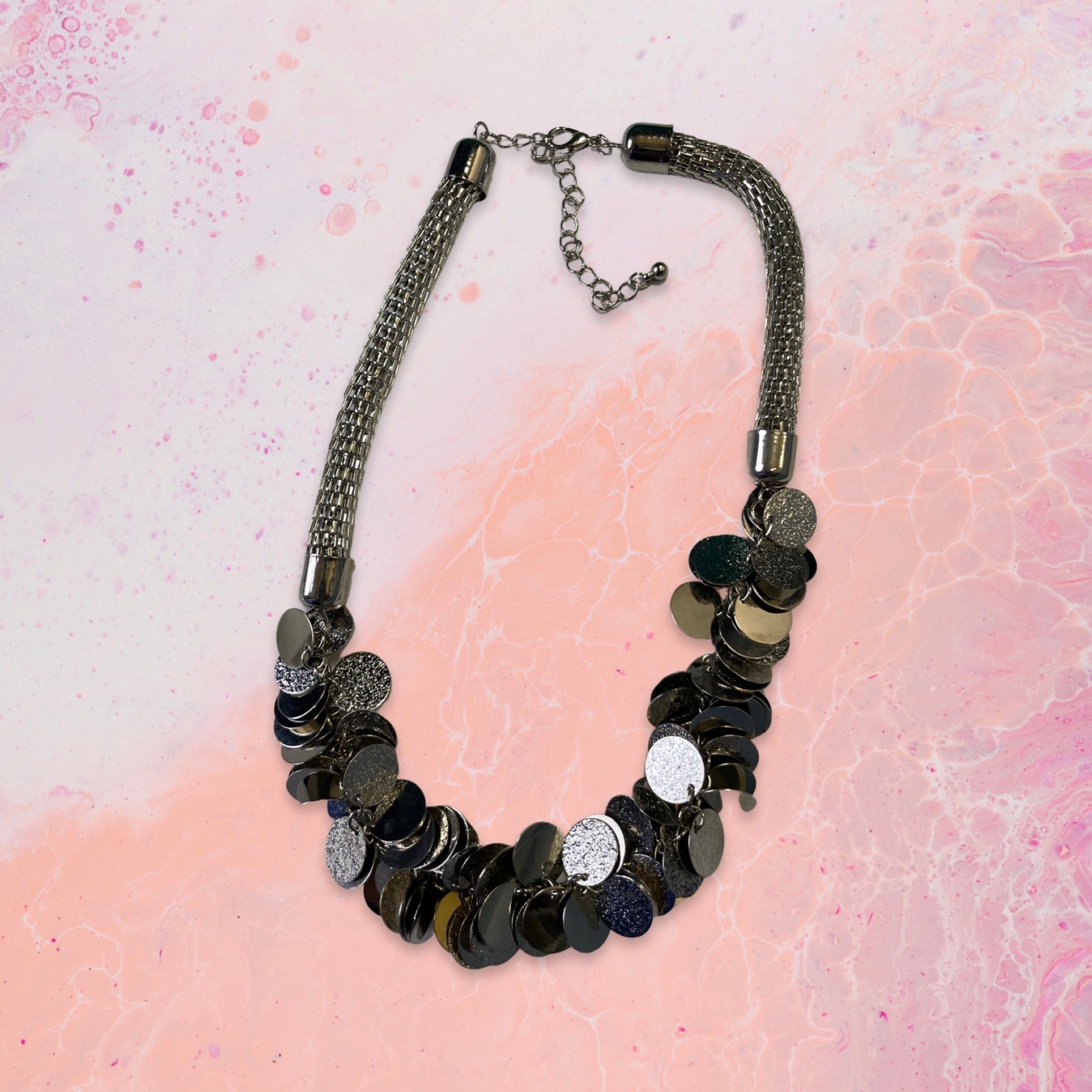 GOAH silver and gold threaded womens necklace