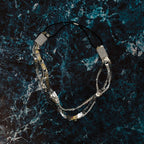 GOAH Silver threaded womens necklace 