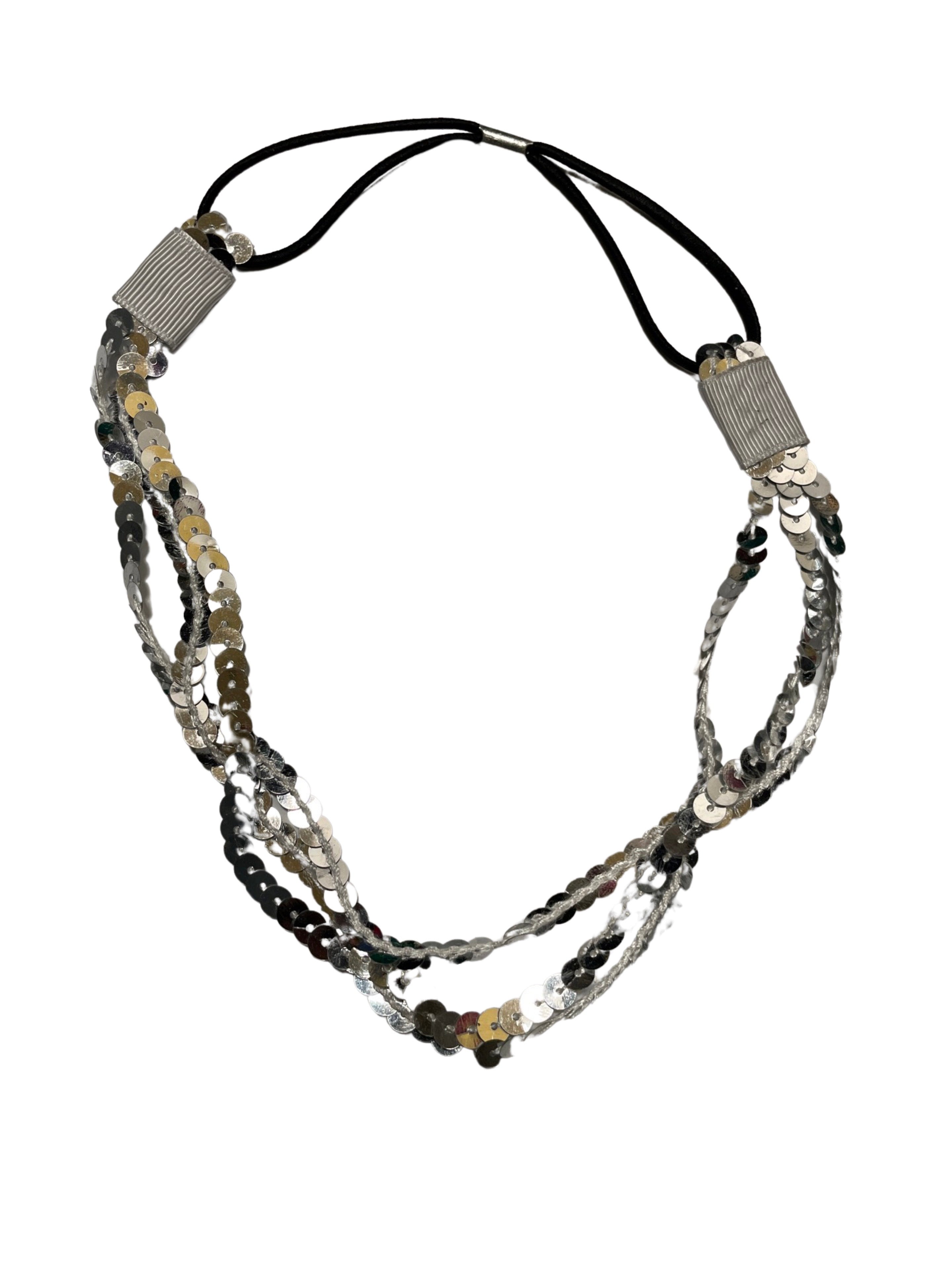 GOAH Silver threaded womens necklace 