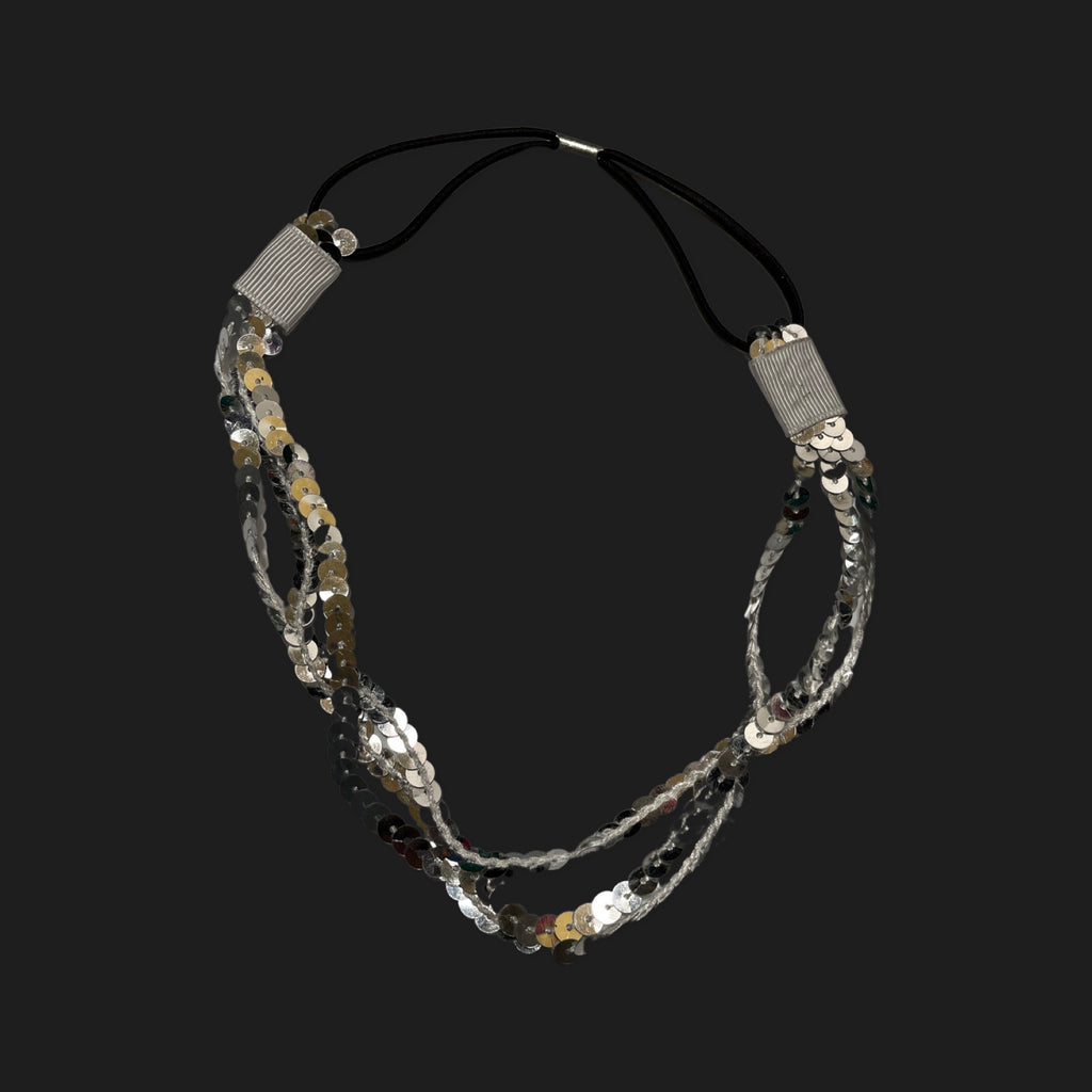 GOAH Silver threaded womens necklace 