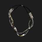 GOAH Silver threaded womens necklace 