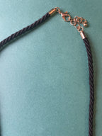 GOAH Black threaded women's necklace with purple and red pendant