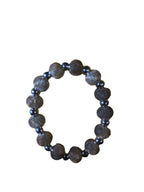 GOAH Cream and silver plated hand bead