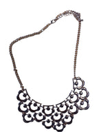 GOAH Gold plated women's necklace with chunky gold stud