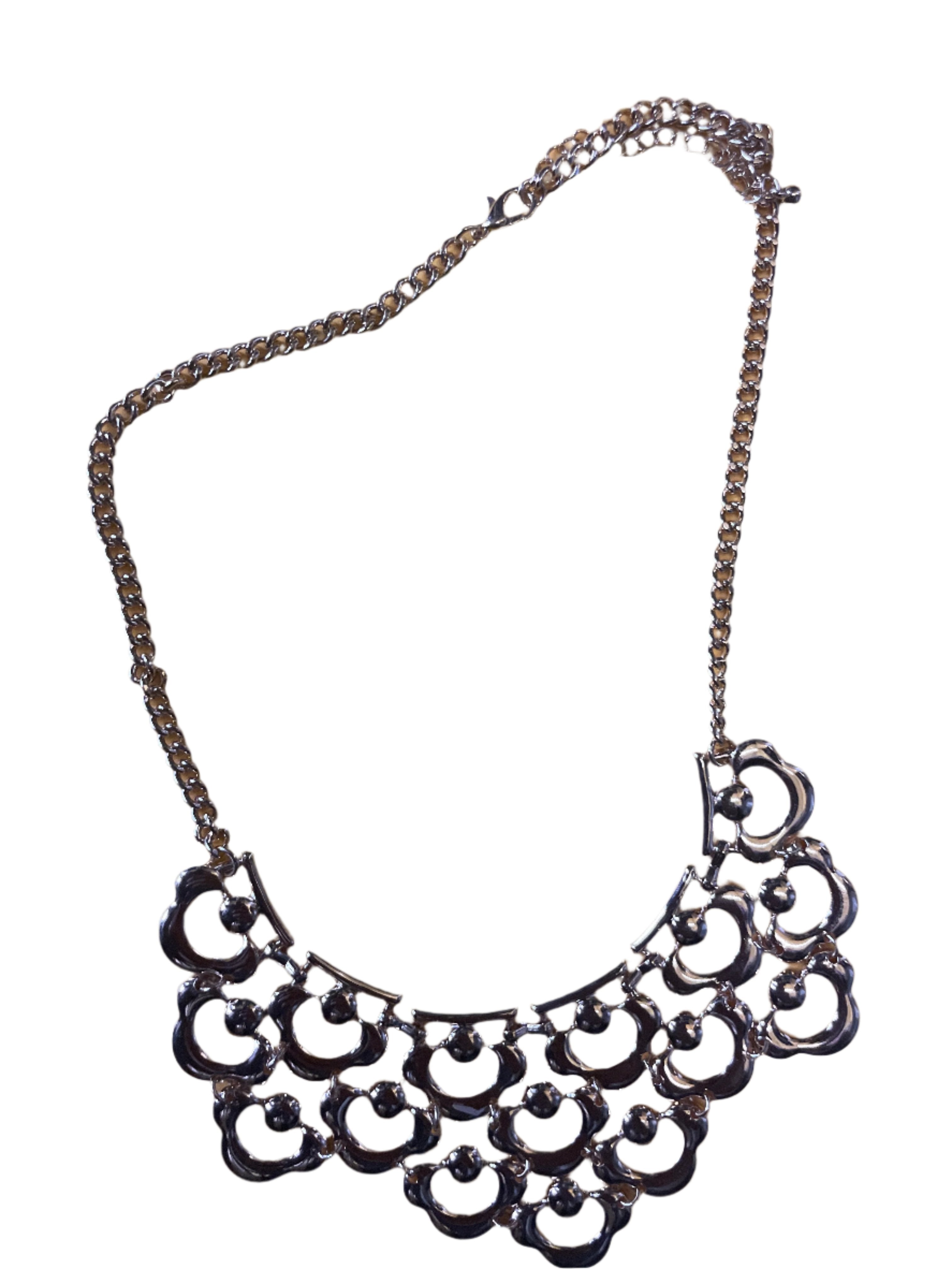 GOAH Gold plated women's necklace with chunky gold stud